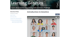 Desktop Screenshot of learninggenetics.org
