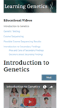 Mobile Screenshot of learninggenetics.org