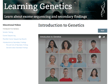 Tablet Screenshot of learninggenetics.org